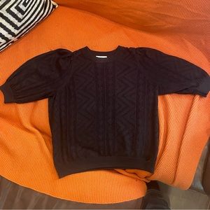 Joie Thin Lightweight Sweater with Fabulous Puffy Sleeves